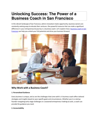 Unlocking Success: The Power of a Business Coach in San Francisco