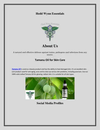 Skin Care Oil Made of Tamanu, wildoiloforegano.com