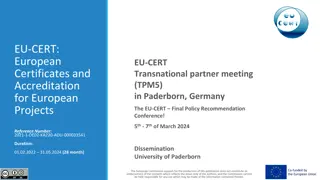 EU-CERT Transnational Partner Meeting and Final Policy Recommendation Conference