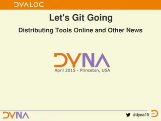 Let's Git Going: Distributing Tools Online and Other News