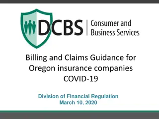 Billing and Claims Guidance for Oregon Insurance Companies During COVID-19