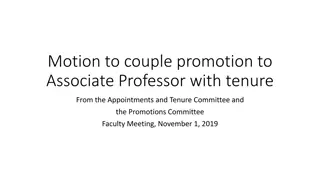 Proposal for Promotion and Tenure Guidelines in Academic Setting