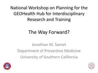 National Workshop on Planning for the GEOHealth Hub