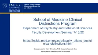 Emory School of Medicine Clinical Distinctions Program Overview