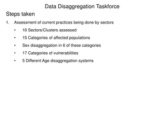 Data Disaggregation Taskforce: Assessment and Recommendations on Vulnerabilities