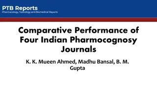 Comparative Performance of Indian Pharmacognosy Journals