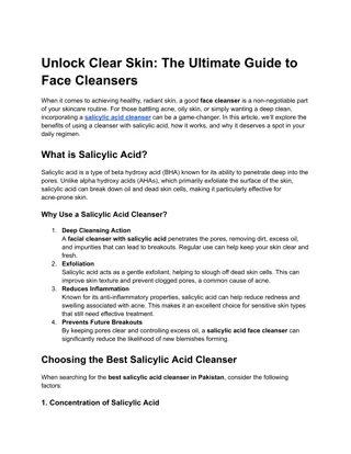 Unlock Clear Skin: The Ultimate Guide to Face Cleansers