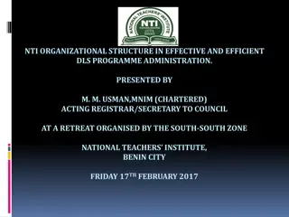 Organizational Structure for Effective DLS Programme Administration by M. M. Usman