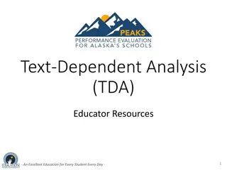 Comprehensive Text-Dependent Analysis (TDA) Educator Resources for Effective Teaching