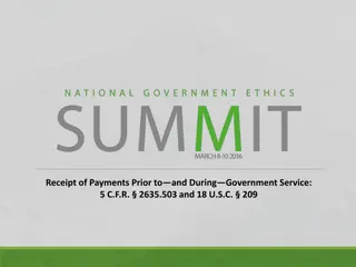 Regulations Prohibiting Receipt of Payments in Government Service