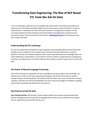 Transforming Data Engineering The Rise of NLP Based ETL Tools like Ask On Data