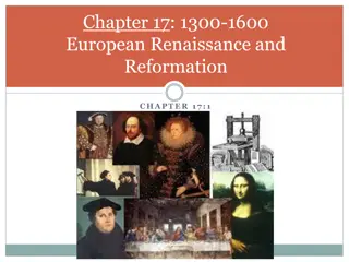 European Renaissance and Reformation: A Time of Innovation and Transformation