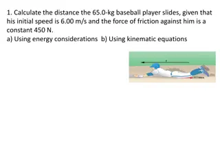 Physics Problems: Energy, Kinematics, and Work