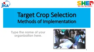 Effective Target Crop Selection for Sustainable Farming Initiatives