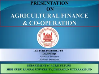 Credit Analysis and Economic Feasibility in Agricultural Finance