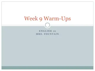 English Grammar Week 9 Warm-Ups Analysis