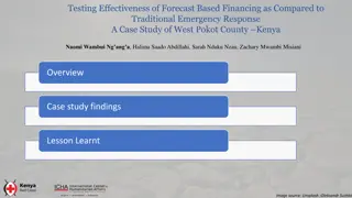 Effectiveness of Forecast-Based Financing in Emergency Response: A Case Study of West Pokot County, Kenya