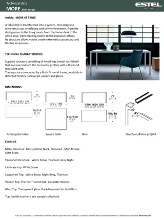 Flexible and Customizable Furniture System - MORE 45 Table & Consolle