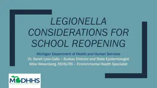 Legionella Considerations for School Reopening in Michigan