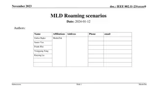 IEEE 802.11-23 MLD Roaming Scenarios