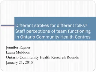 Enhancing Team Functioning in Ontario Community Health Centers