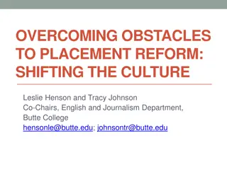 Transforming English Placement Reform: A Cultural Shift at Butte College