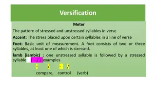 Understanding Versification and Scansion in Poetry and Meter Analysis