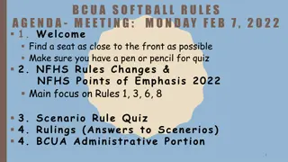 BCUA Softball Rules Meeting Overview