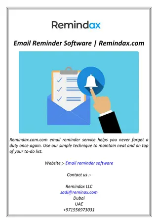 Email Reminder Software | Remindax.com