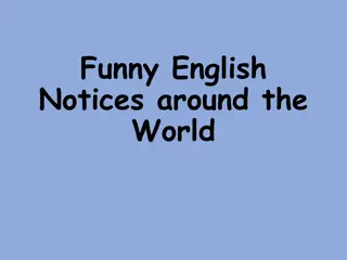 Hilarious English Notices from Around the World