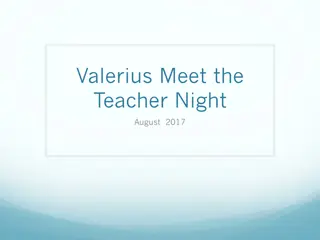 Valerius Meet the Teacher Night - Mrs. Mataloni's 3rd Grade Class Information