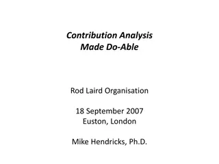 Understanding Contribution Analysis for Project Improvement