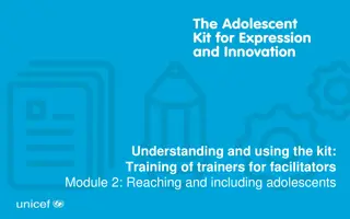 Training Module: Understanding and Engaging with Adolescents in Programming