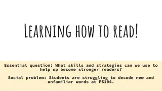 Strategies to Improve Word Decoding Skills in Struggling Readers at PS104