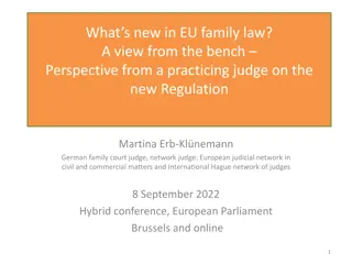 Updates in EU Family Law: Insights from a Practicing Judge