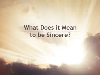 Understanding Sincerity in Biblical Context