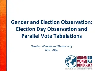 Importance of Gender in Democratic Election Observation