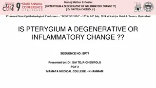 Pterygium: Degenerative or Inflammatory Change?