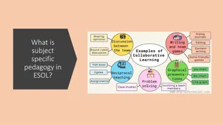 ESOL Pedagogy: Subject-Specific Approaches and Principles