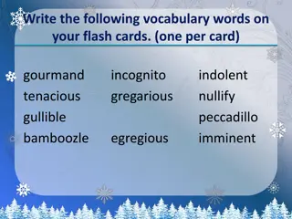 Vocabulary Flashcards with Definitions and Synonyms