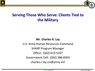 Serving Military Clients: Key Considerations and Resources