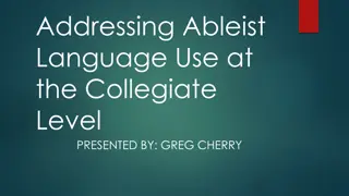 Addressing Ableist Language at the College Level