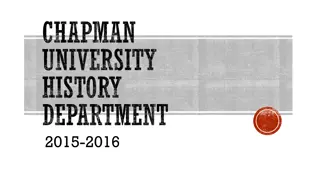 Achievements and Events in Chapman University History Department 2015-2016