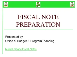 Fiscal Notes in Government Legislation