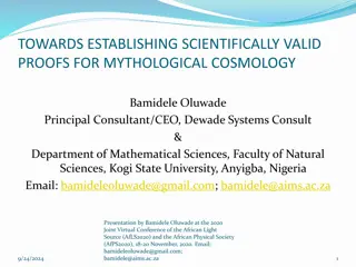 Towards Establishing Scientifically Valid Proofs for Mythological Cosmology by Bamidele Oluwade