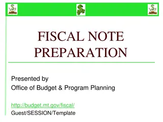 Fiscal Note Preparation Process and Guidelines