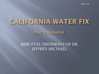 Rebuttal Testimony of Dr. Jeffrey Michael on SDWA-322