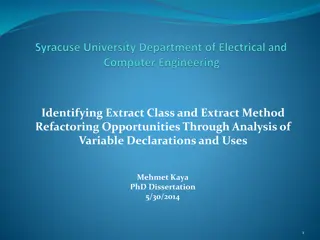 Identifying Extract Class and Extract Method Refactoring Opportunities