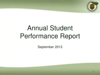 Overview of Annual Student Performance Report and NCLB Requirements