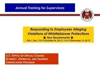 Annual Training for Supervisors on Whistleblower Protections